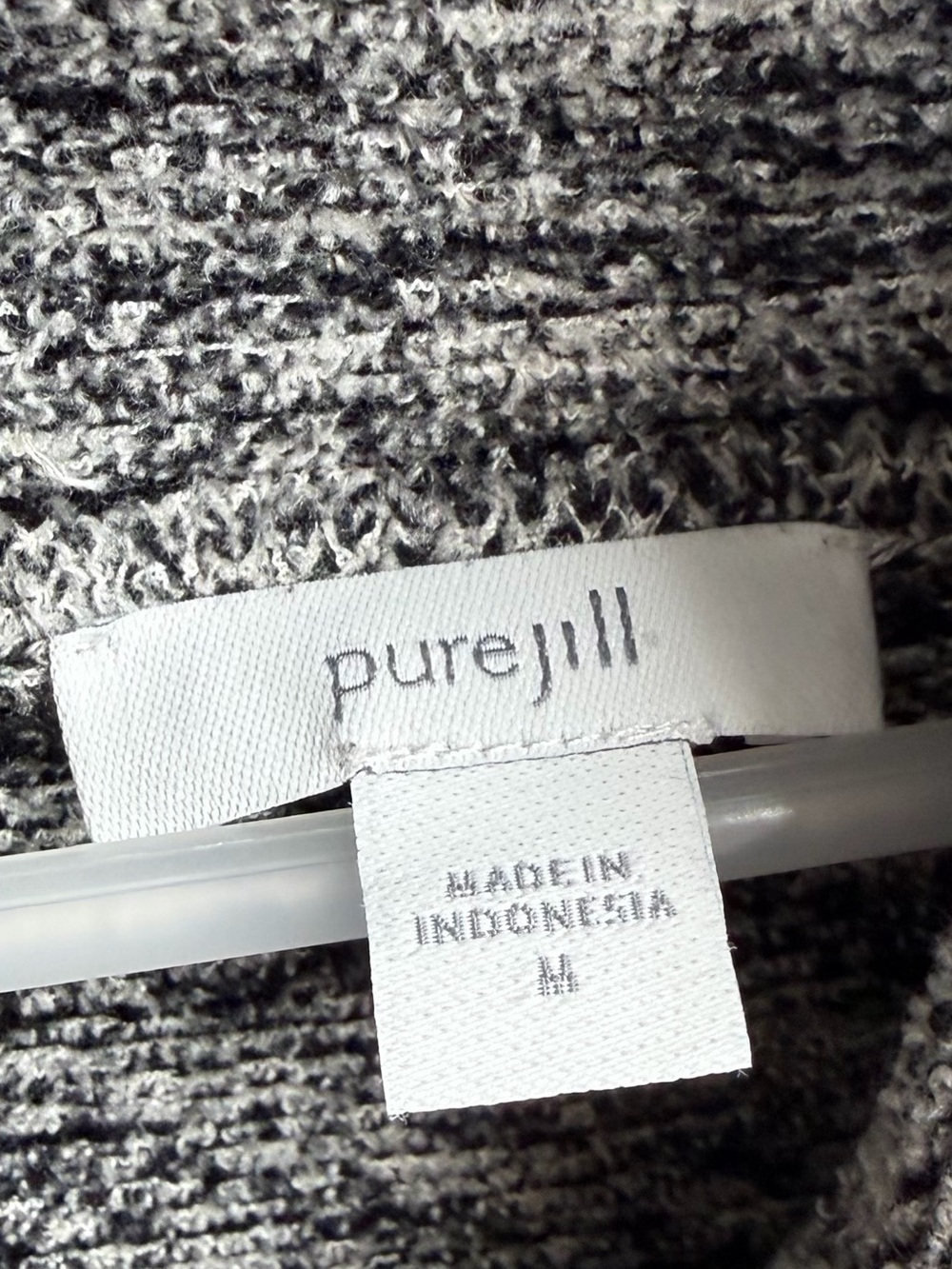 Pure J Jill Sweater Medium Womens Gray Cowl Neck Long Sleeve - Picture 5 of 10